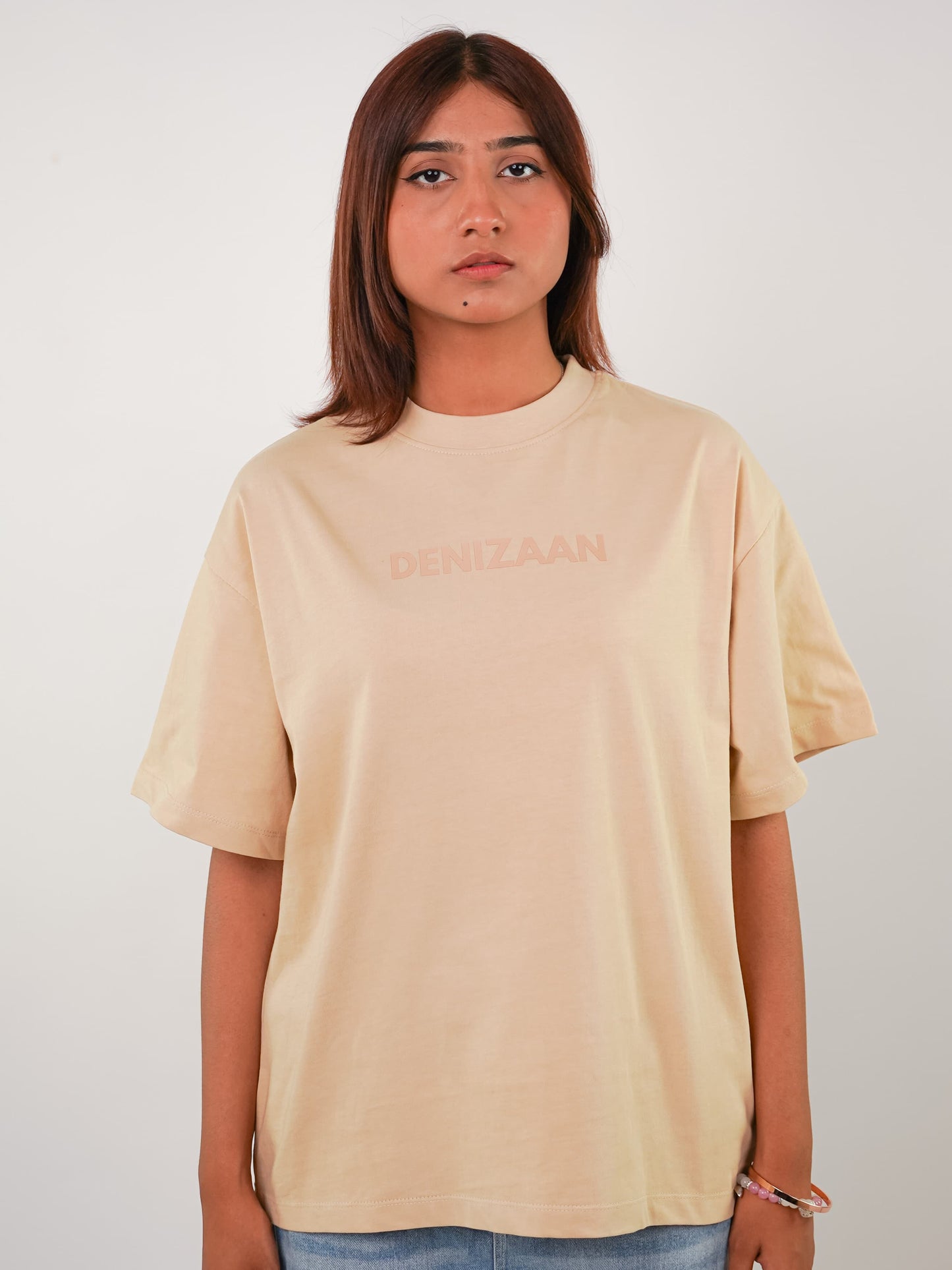 BAGH E ZEENAT | BEIGE TEE