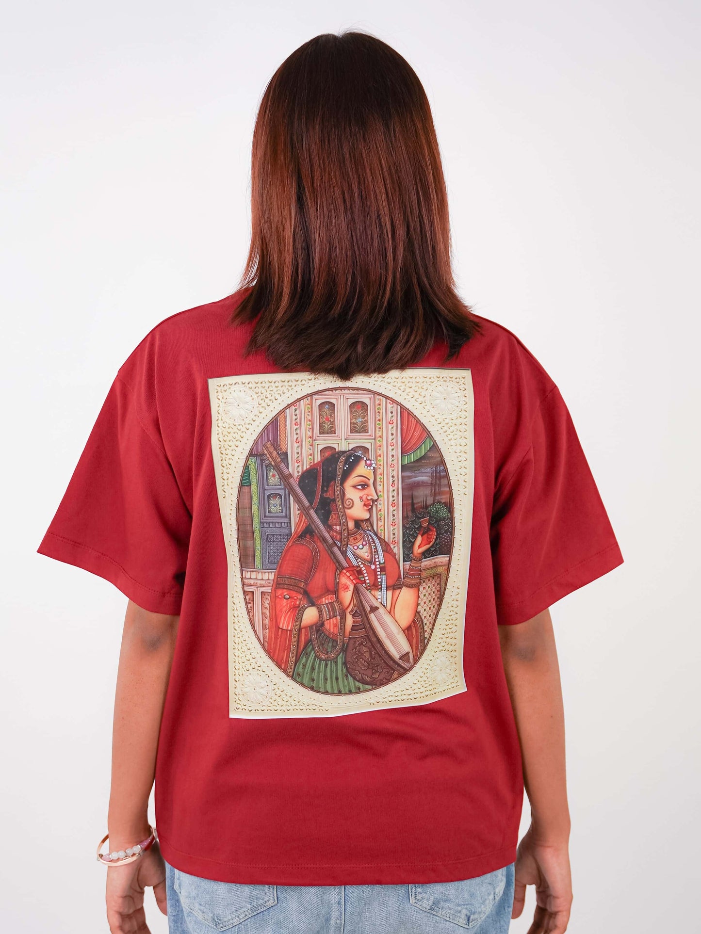 NAQSH-E-BEGUM | MAROON TEE