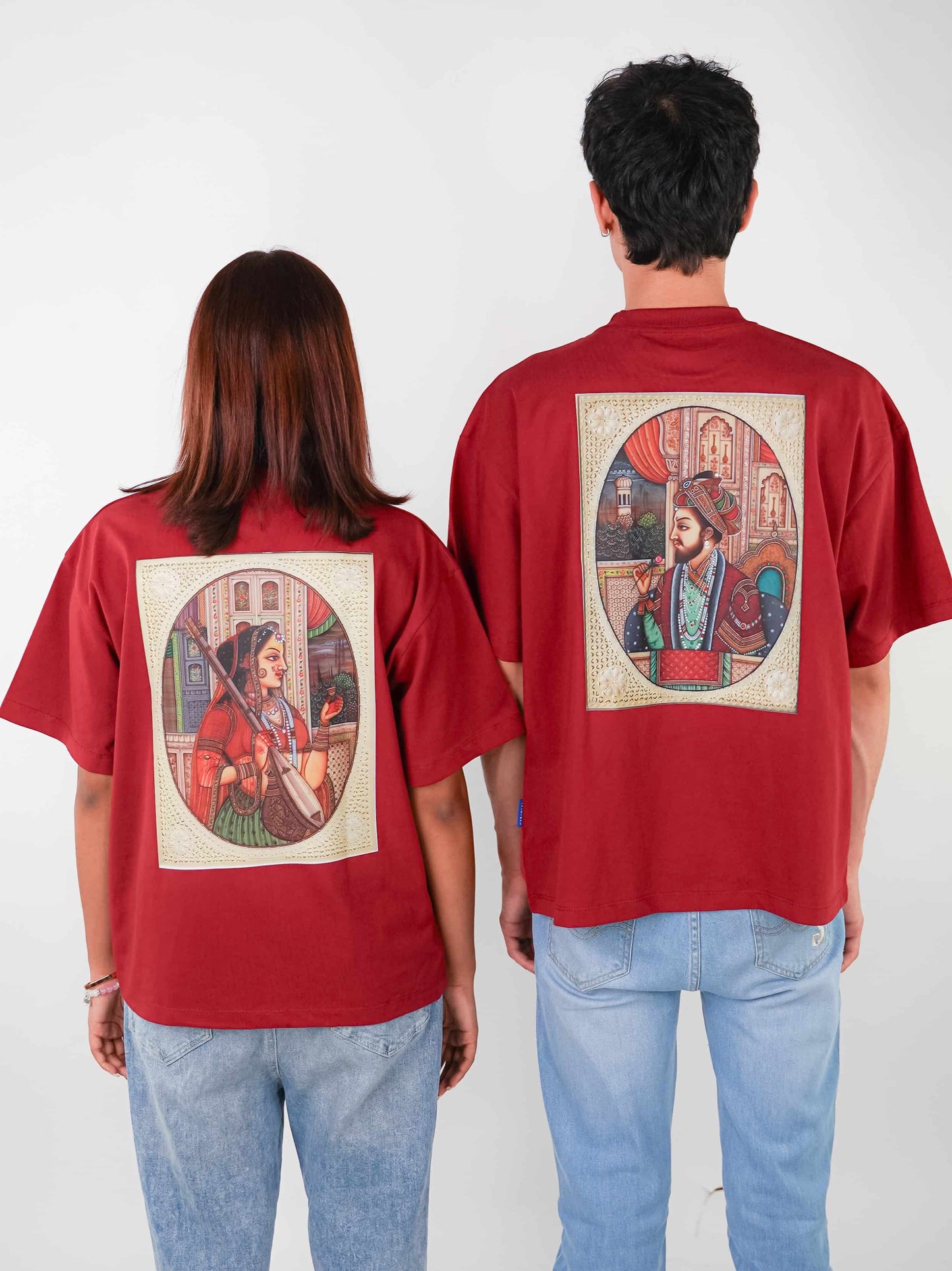 NAQSH-E-BEGUM | MAROON TEE