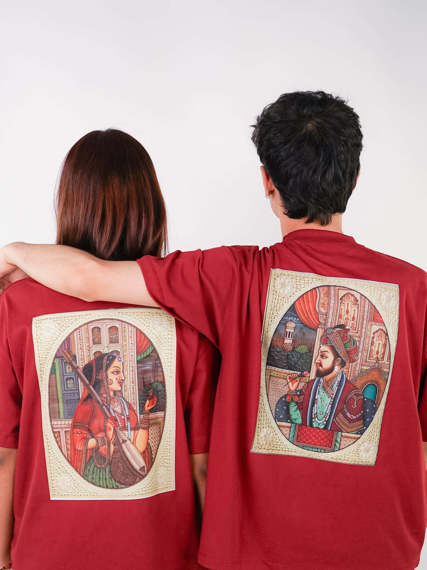 NAQSH-E-BEGUM | MAROON TEE
