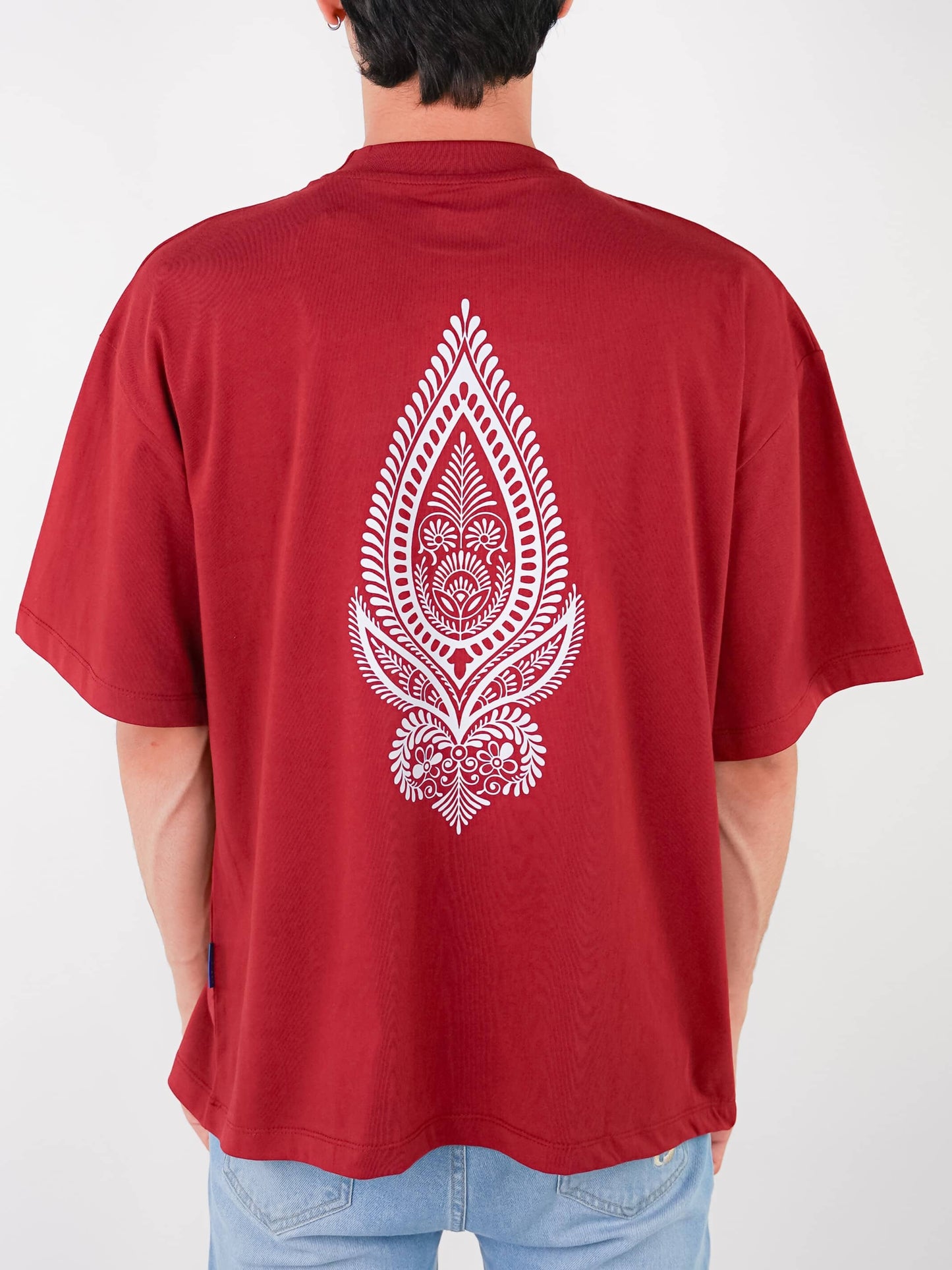 ROOH E HINA | MAROON TEE